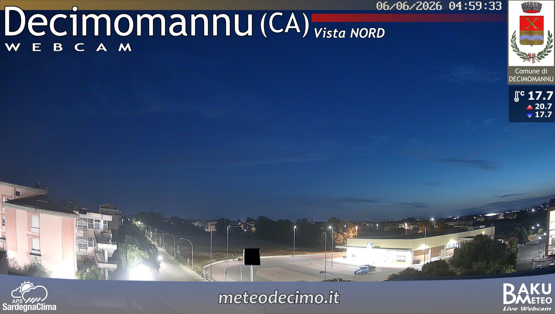 time-lapse frame, Decimomannu Nord webcam