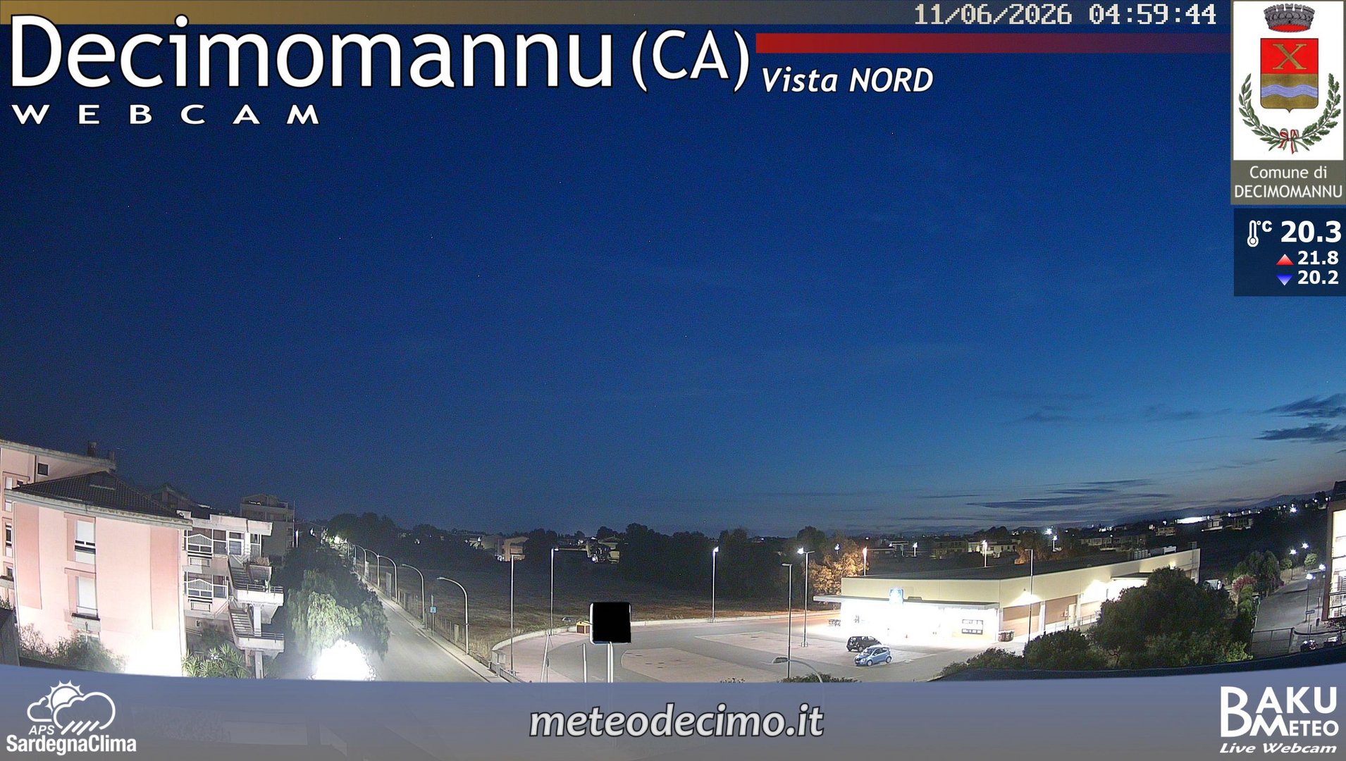 time-lapse frame, Decimomannu Nord webcam