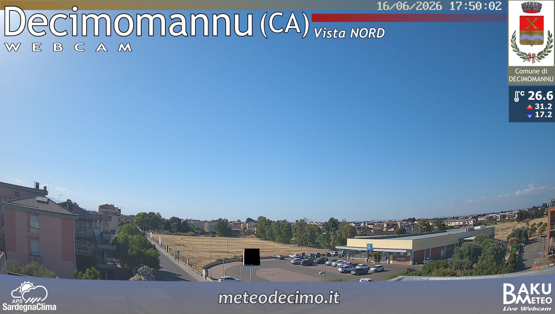 time-lapse frame, Decimomannu Nord webcam
