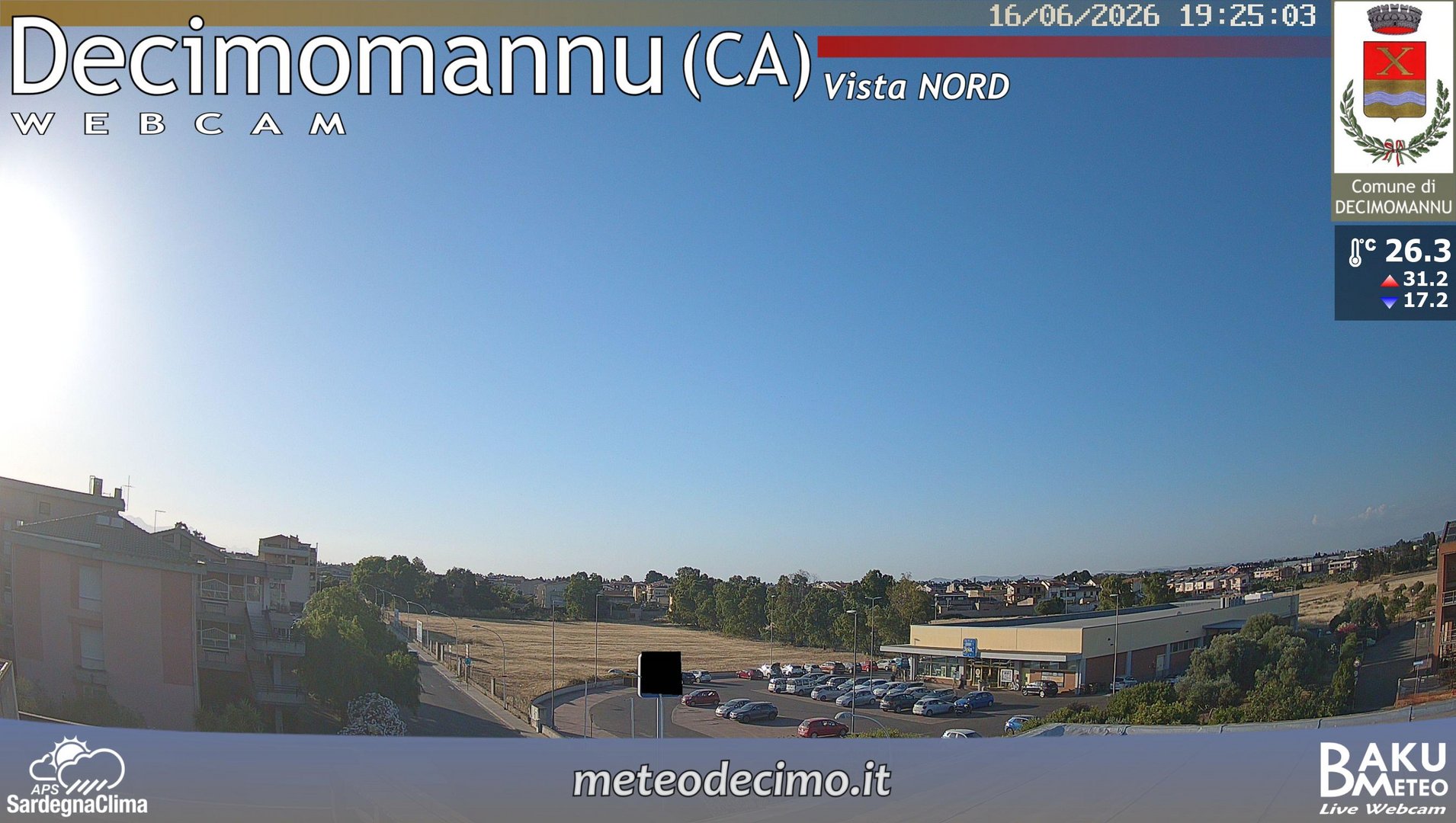 time-lapse frame, Decimomannu Nord webcam