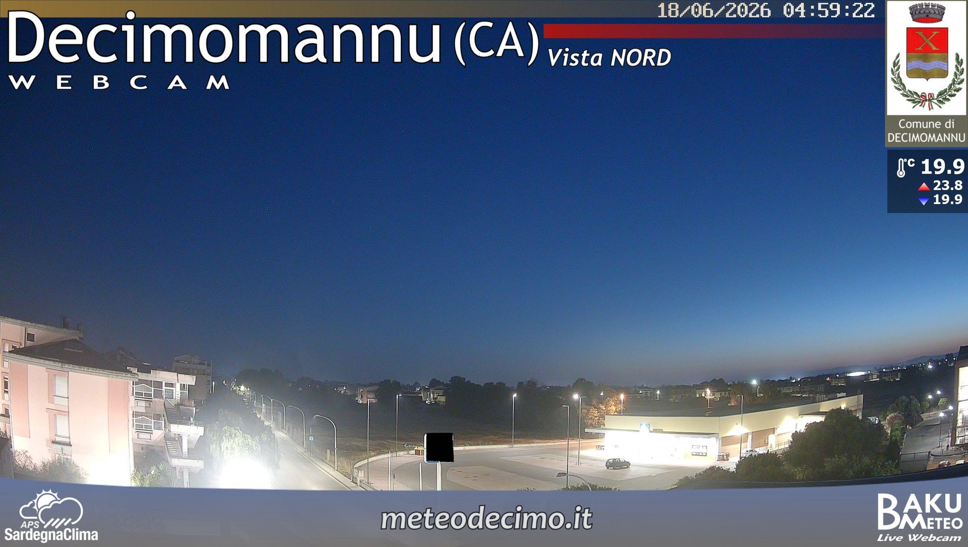 time-lapse frame, Decimomannu Nord webcam