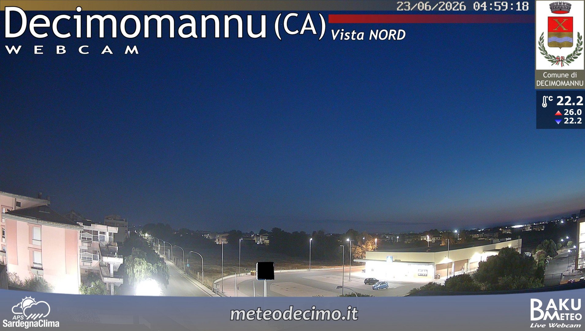 time-lapse frame, Decimomannu Nord webcam
