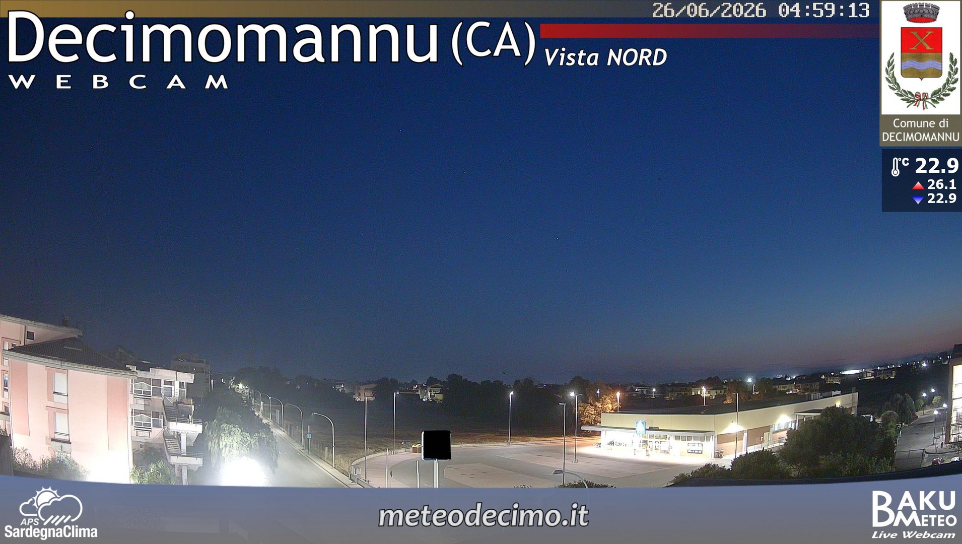 time-lapse frame, Decimomannu Nord webcam