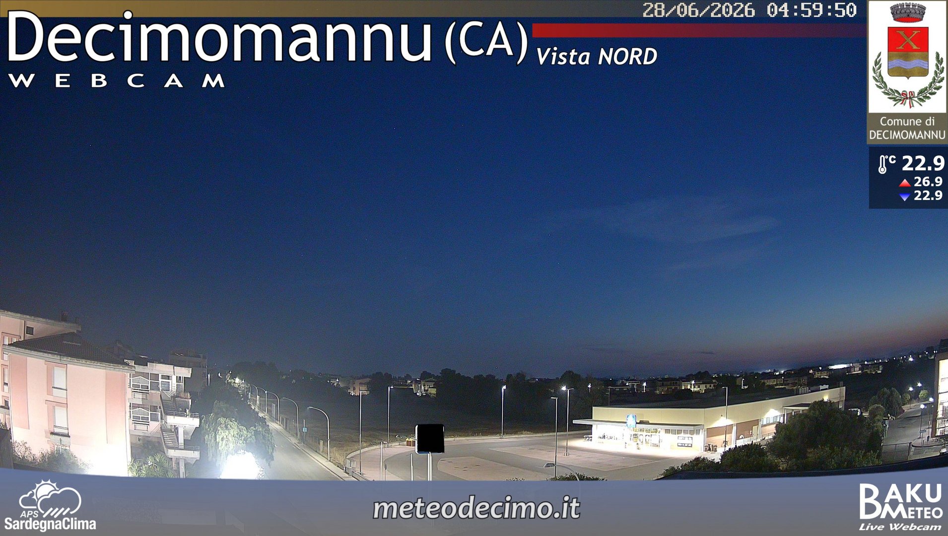 time-lapse frame, Decimomannu Nord webcam