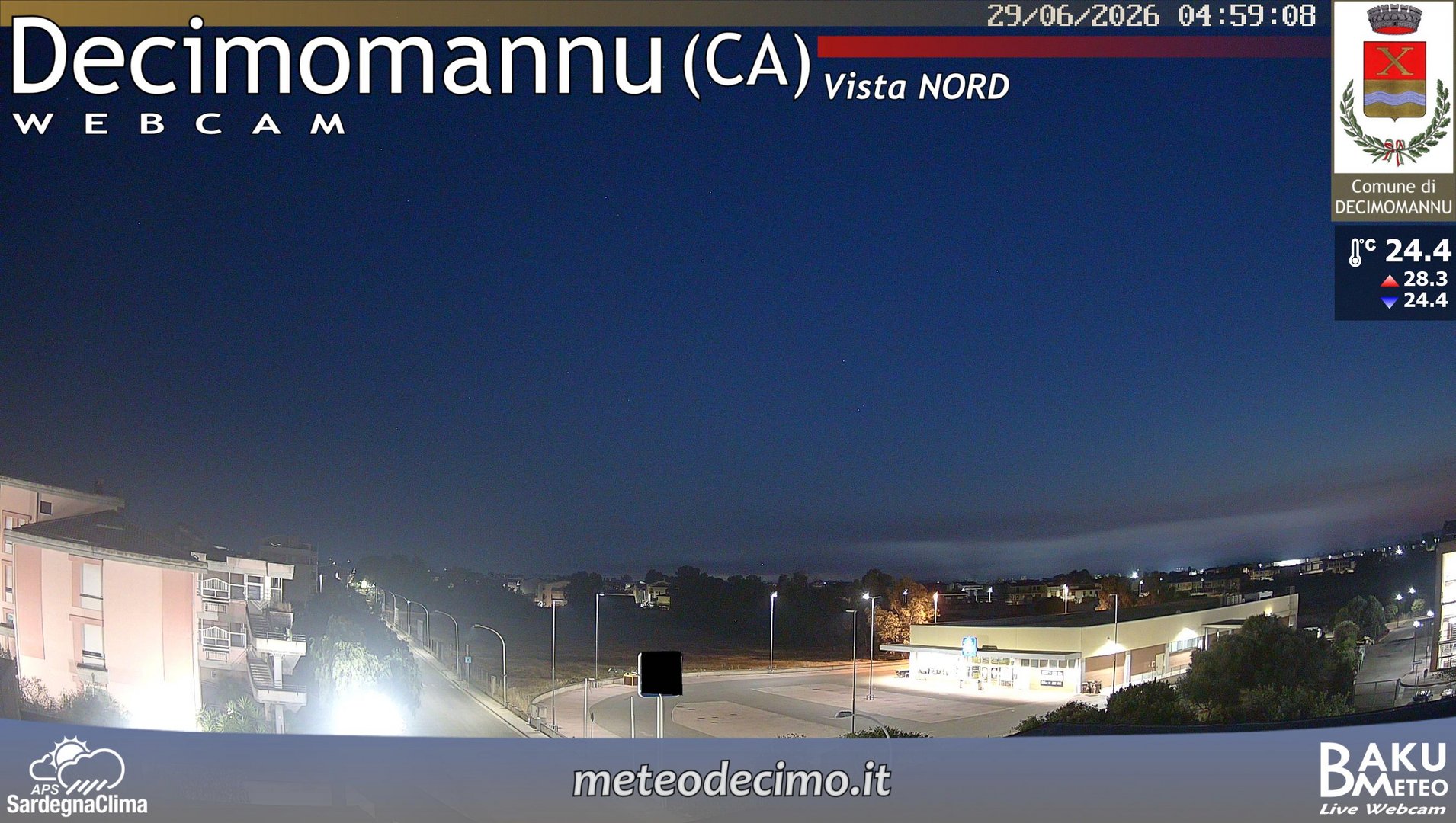 time-lapse frame, Decimomannu Nord webcam