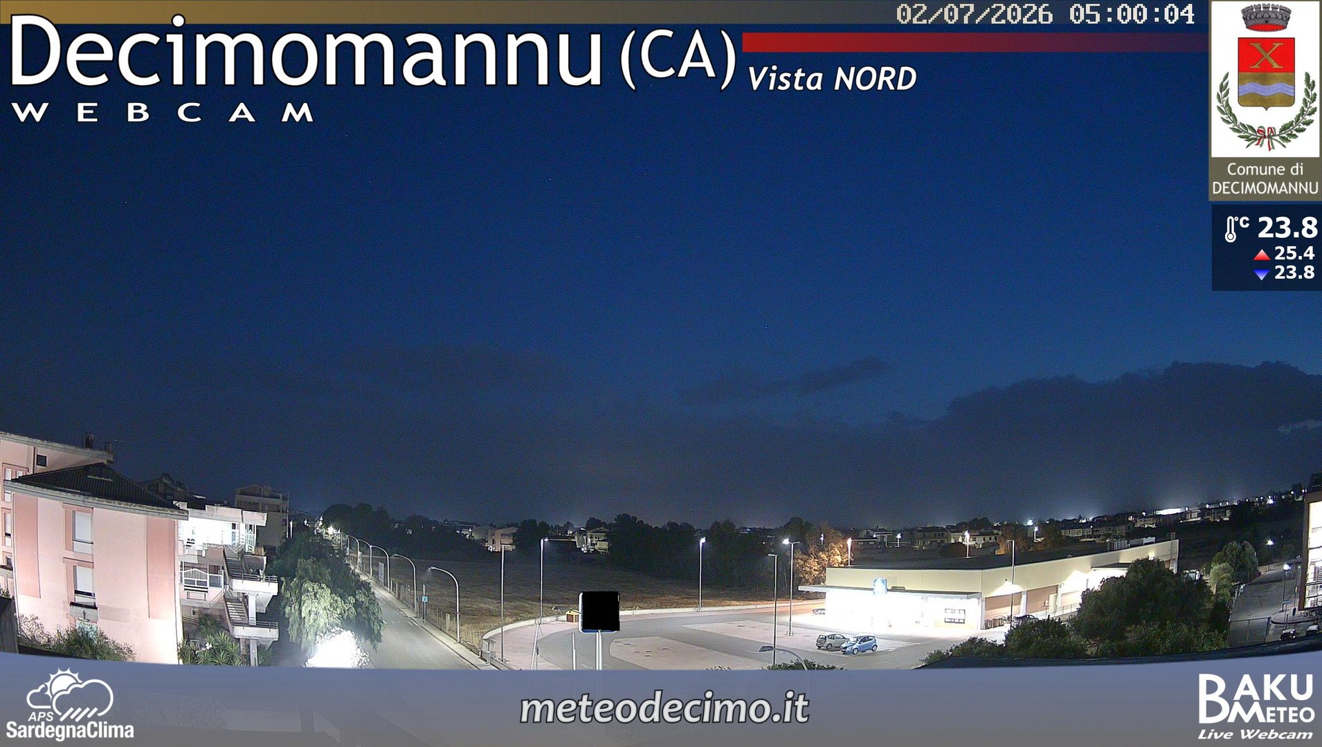 time-lapse frame, Decimomannu Nord webcam