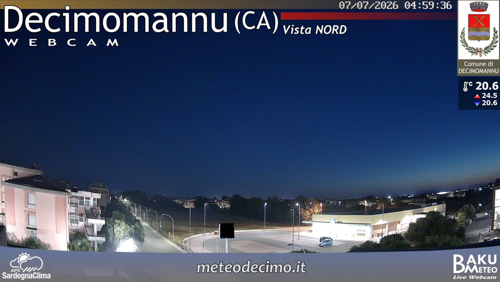 time-lapse frame, Decimomannu Nord webcam