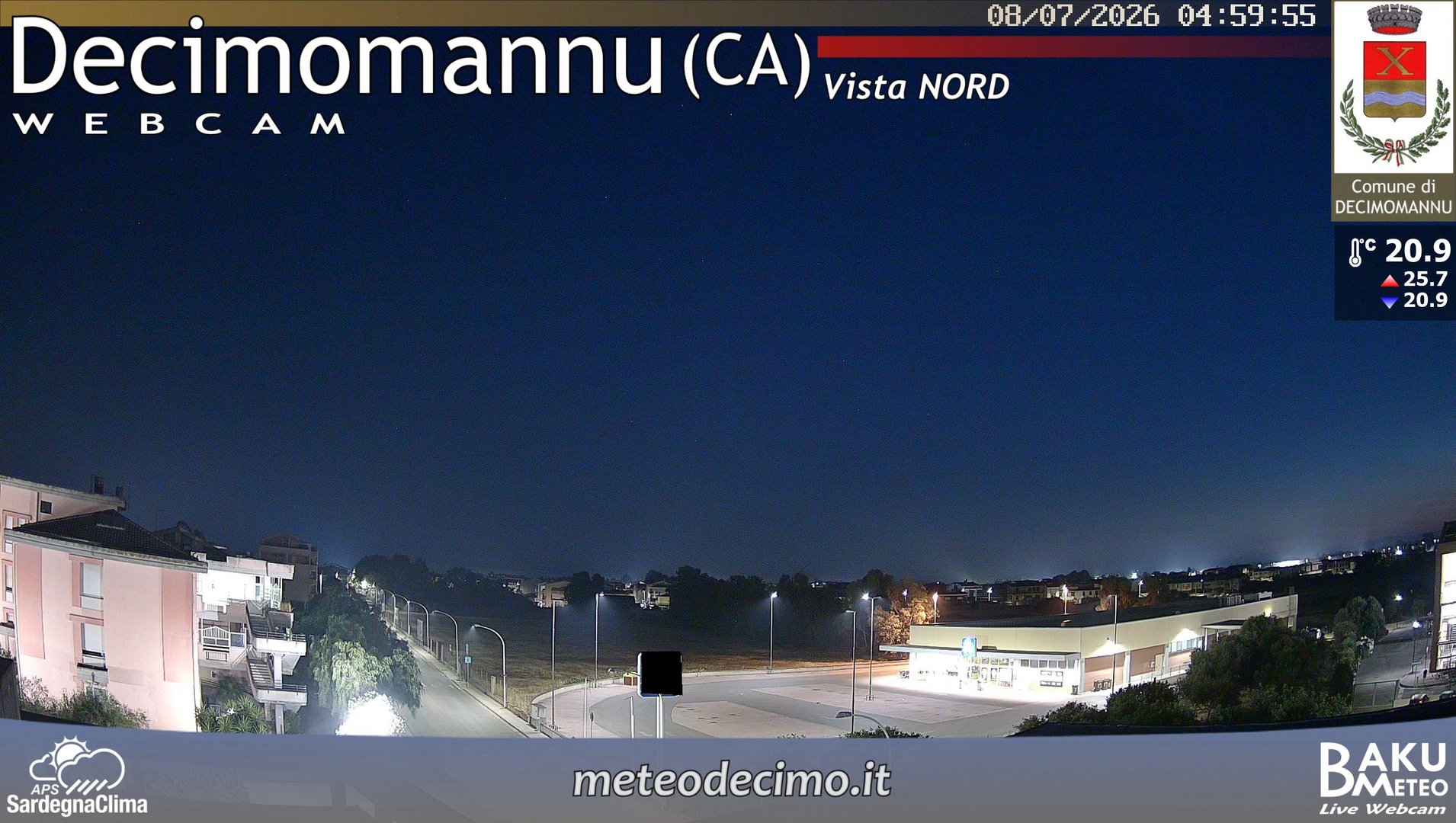 time-lapse frame, Decimomannu Nord webcam