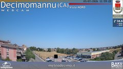 view from Decimomannu Nord on 2026-07-09