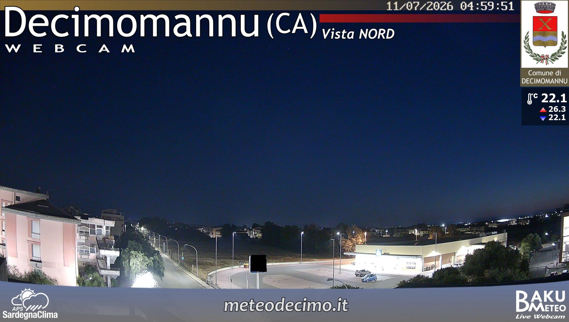 time-lapse frame, Decimomannu Nord webcam