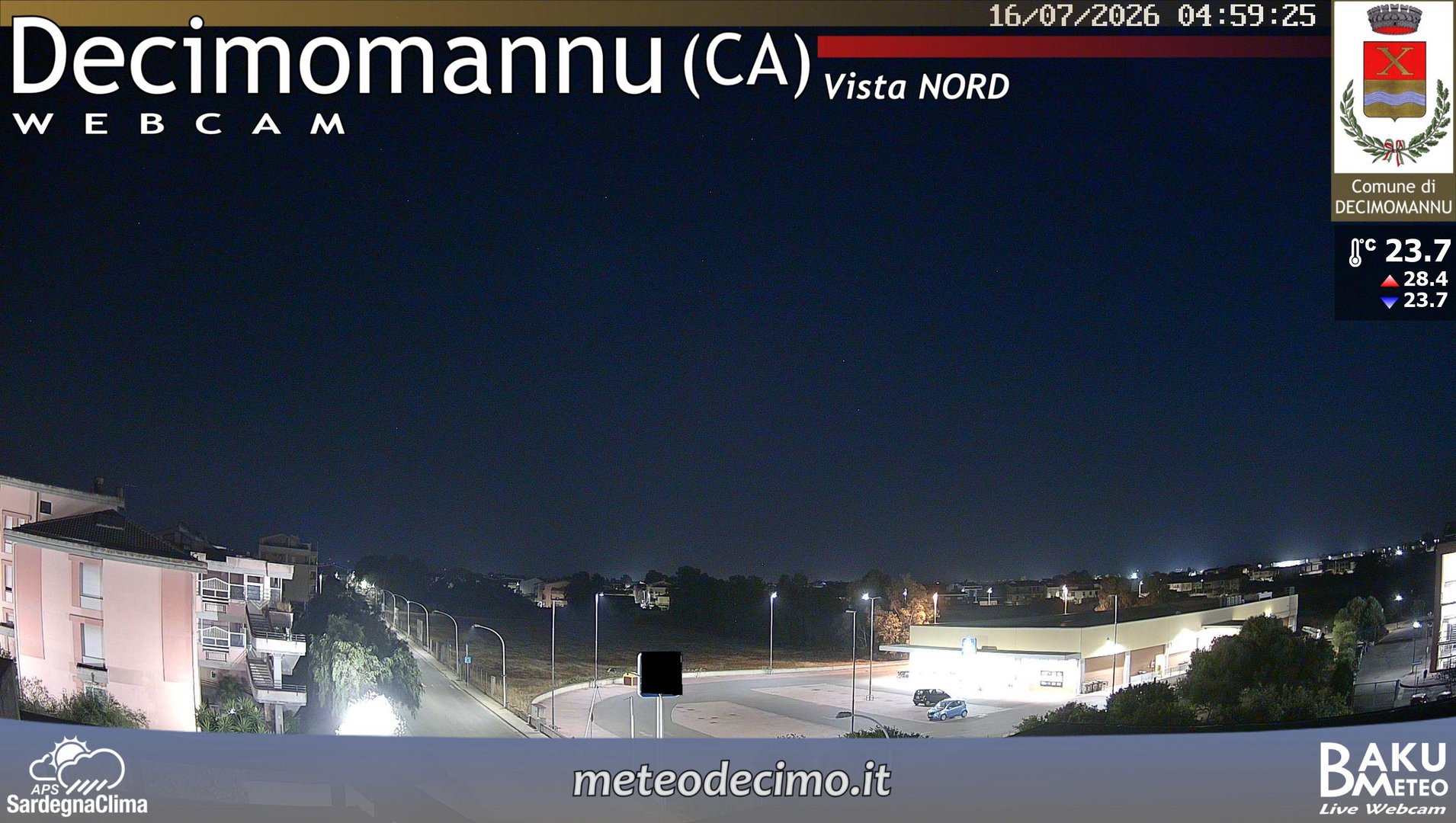time-lapse frame, Decimomannu Nord webcam