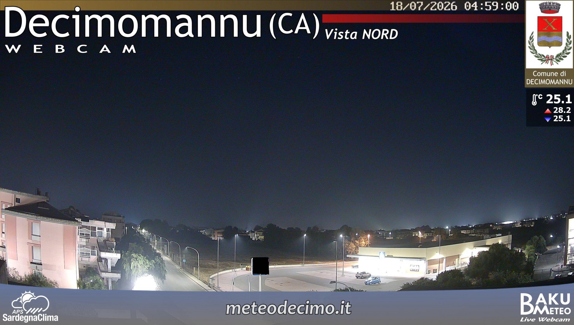 time-lapse frame, Decimomannu Nord webcam