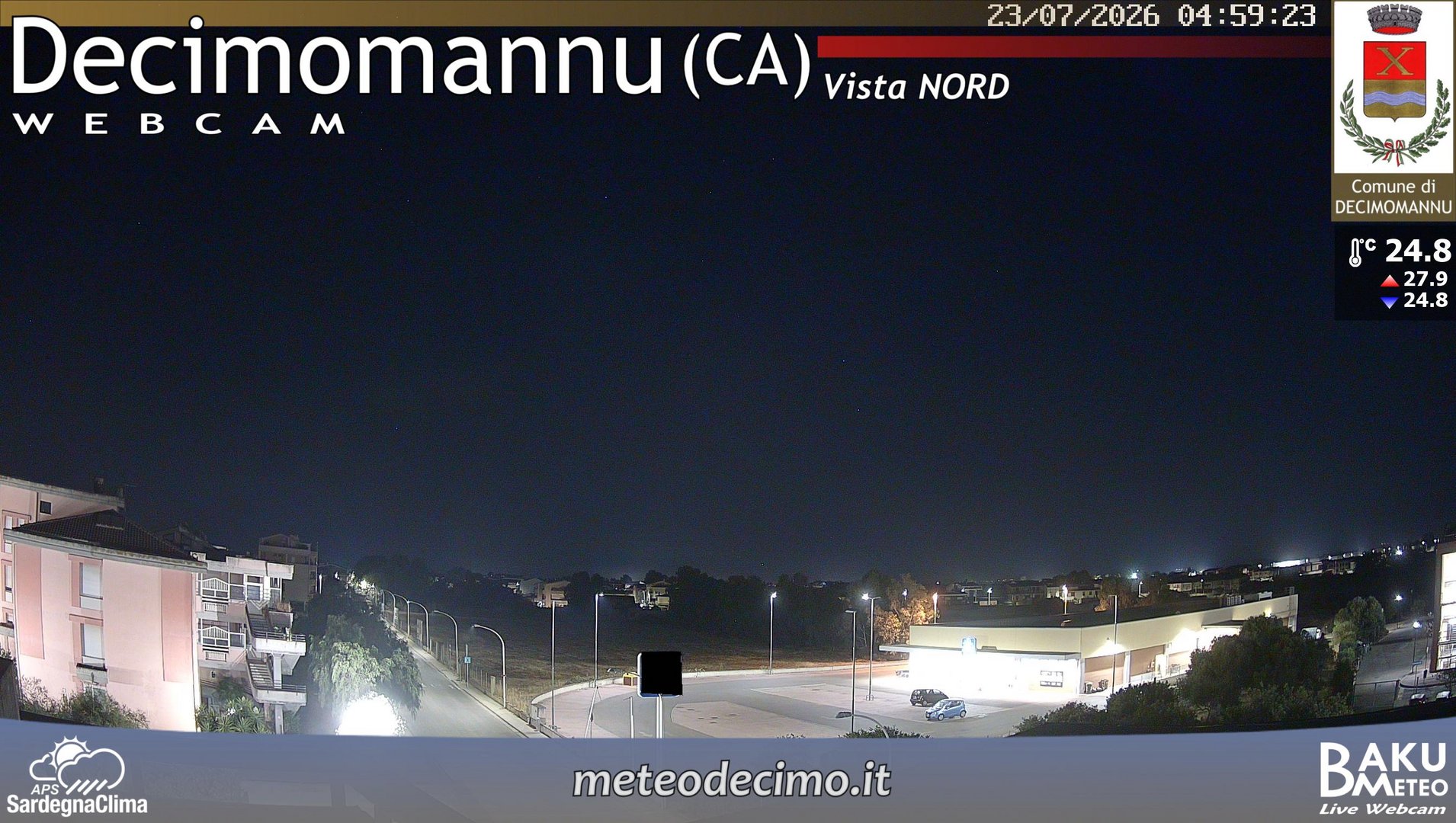 time-lapse frame, Decimomannu Nord webcam