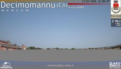 view from Decimomannu Nord on 2026-07-23