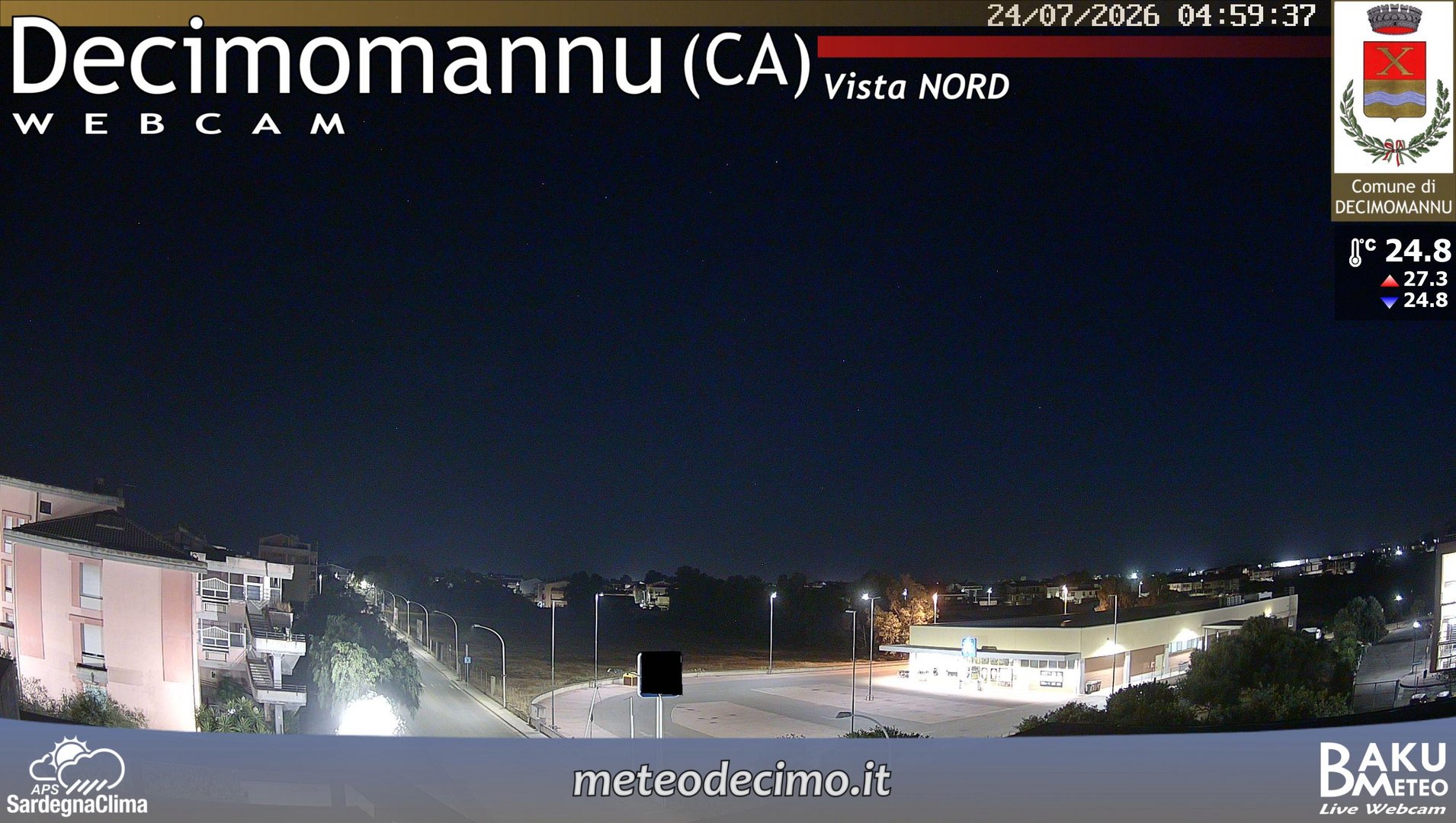 time-lapse frame, Decimomannu Nord webcam