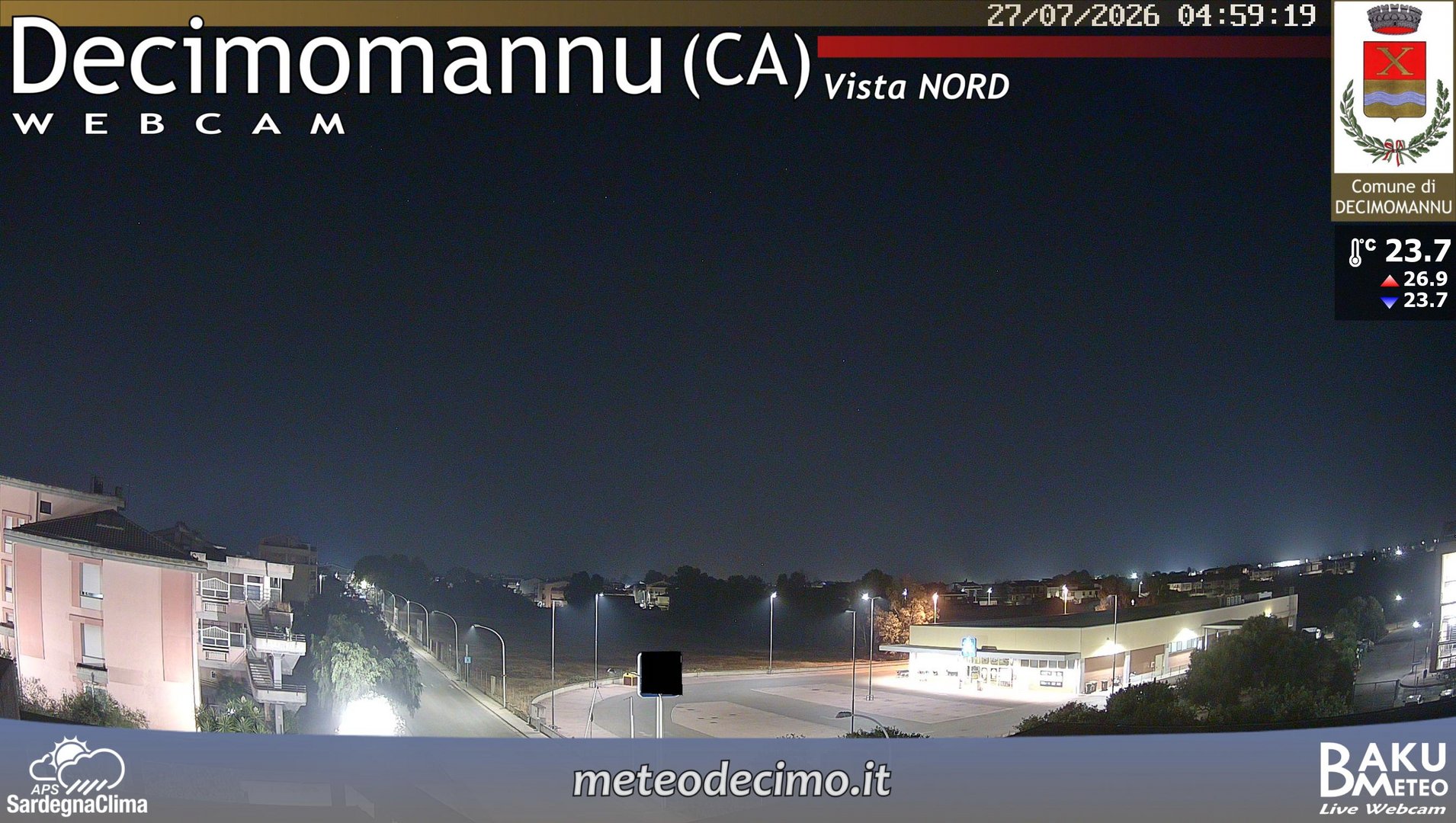 time-lapse frame, Decimomannu Nord webcam