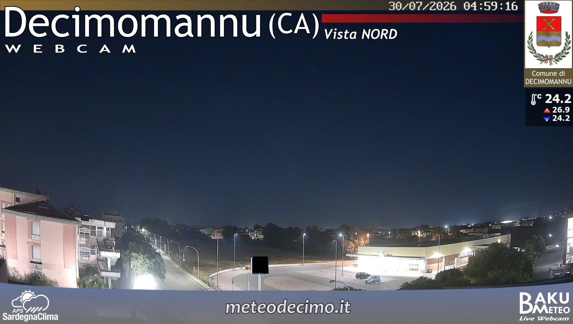 time-lapse frame, Decimomannu Nord webcam