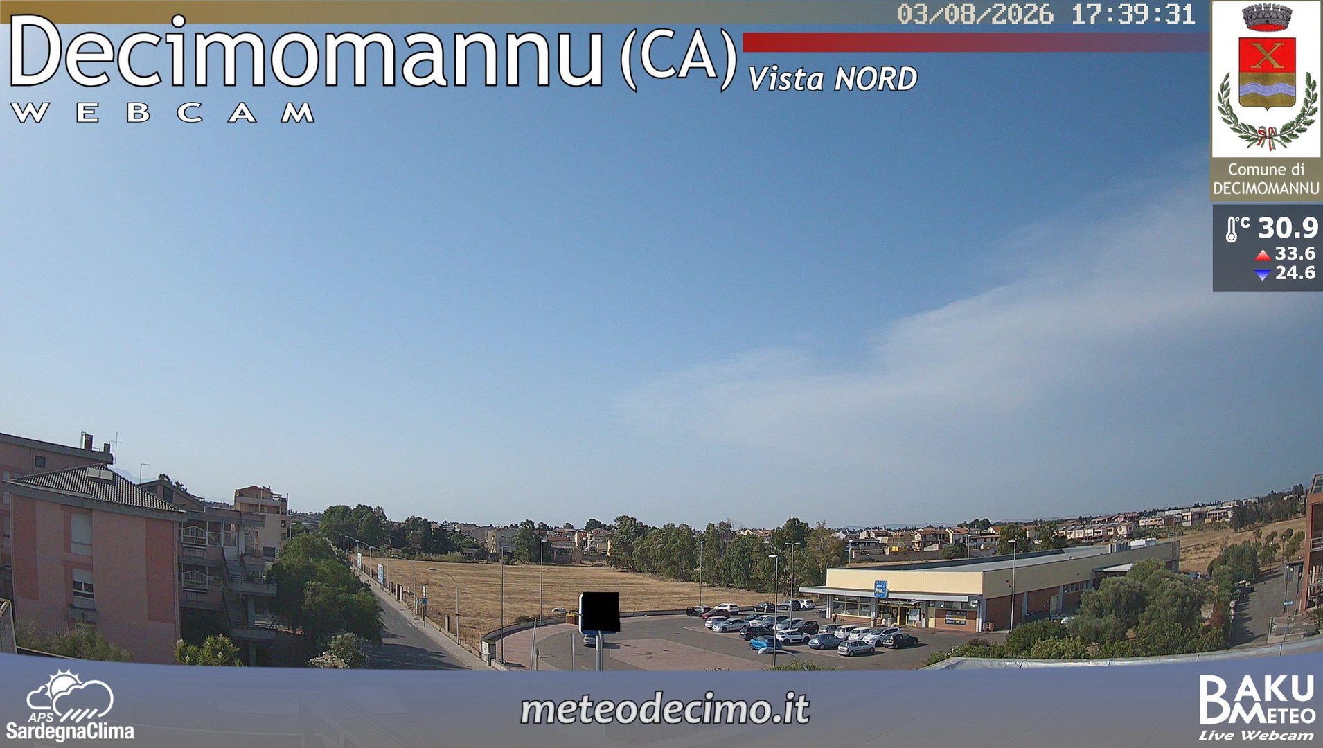 time-lapse frame, Decimomannu Nord webcam