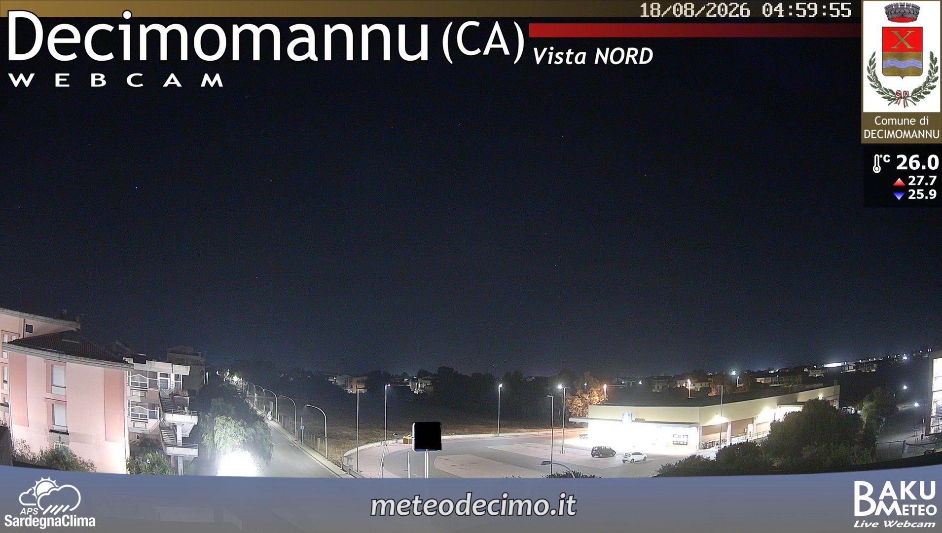 time-lapse frame, Decimomannu Nord webcam