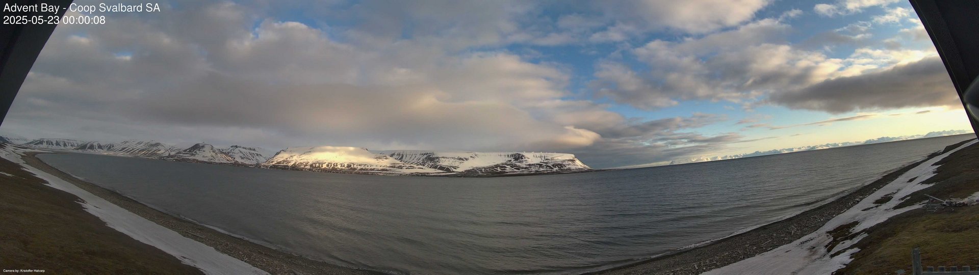 time-lapse frame, Advent Bay webcam