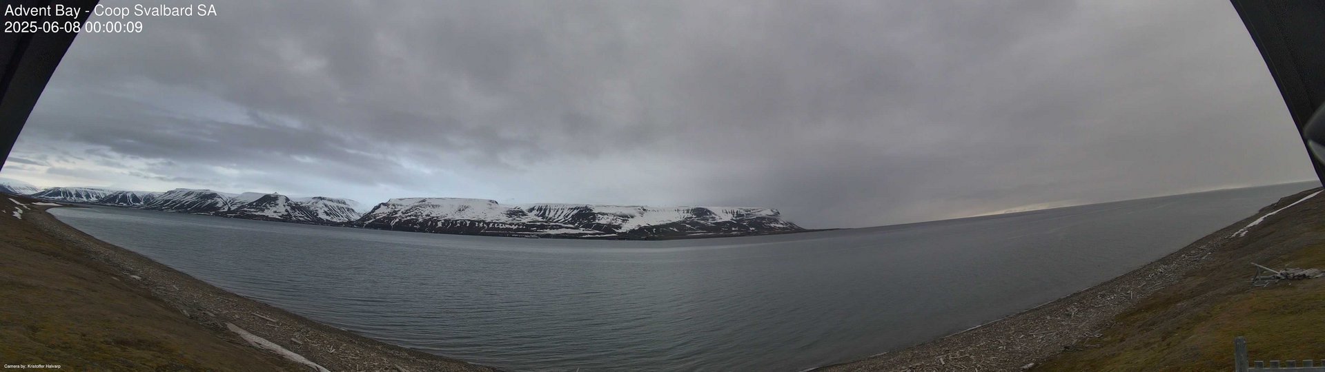 time-lapse frame, Advent Bay webcam