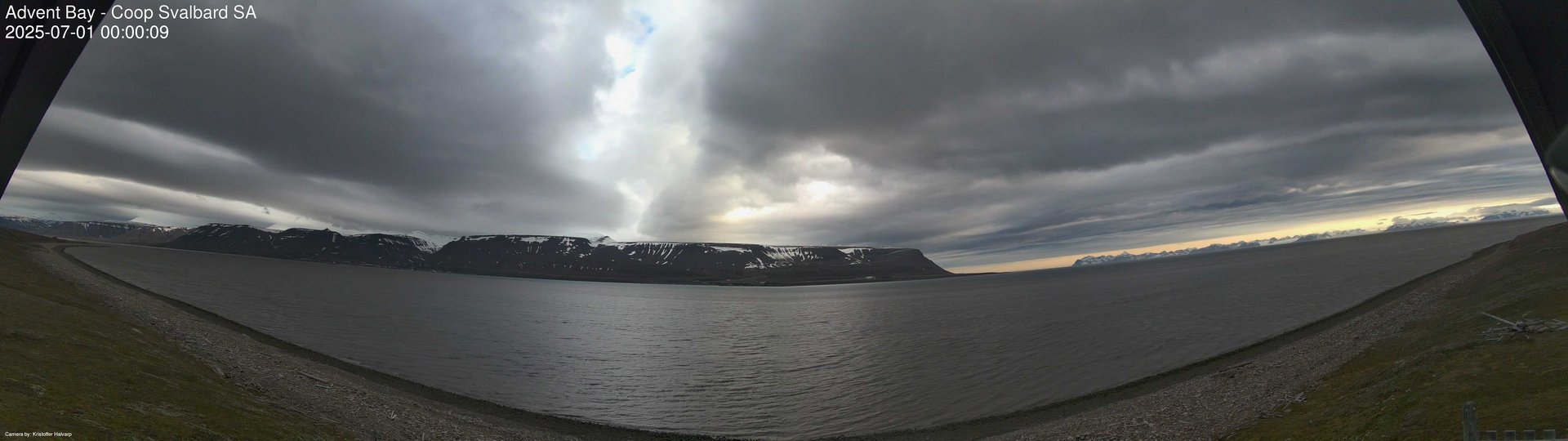 time-lapse frame, Advent Bay webcam