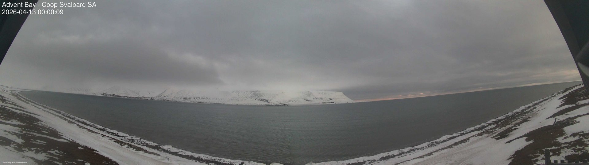 time-lapse frame, Advent Bay webcam