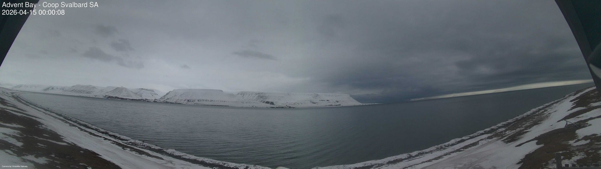 time-lapse frame, Advent Bay webcam
