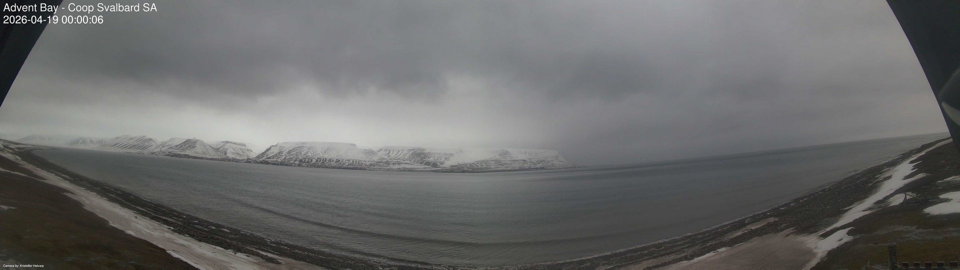 time-lapse frame, Advent Bay webcam