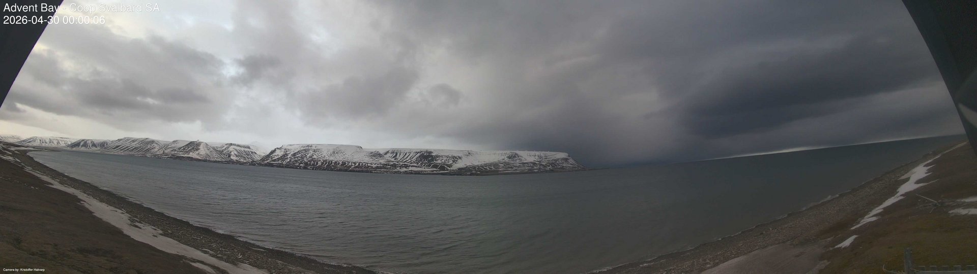 time-lapse frame, Advent Bay webcam