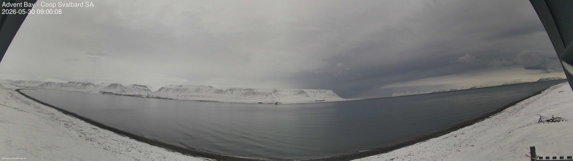 time-lapse frame, Advent Bay webcam