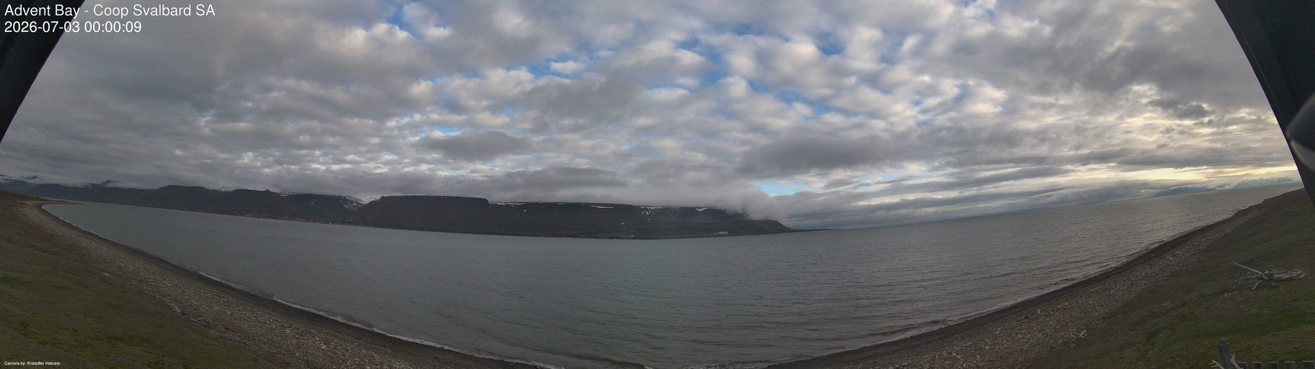 time-lapse frame, Advent Bay webcam