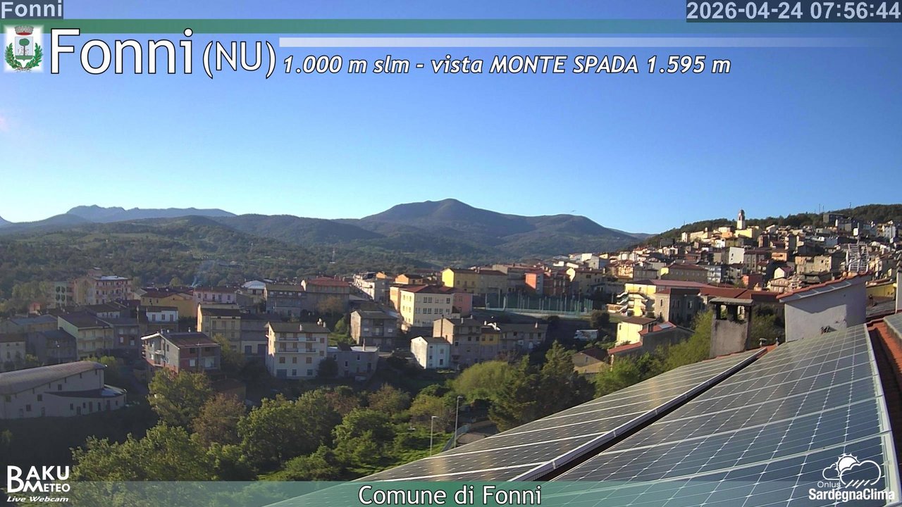 time-lapse frame, Fonni webcam