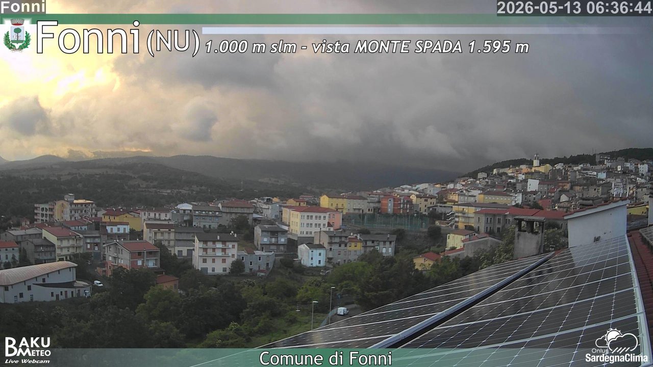 time-lapse frame, Fonni webcam