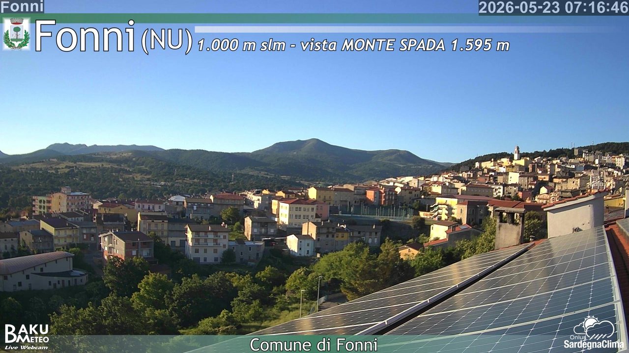 time-lapse frame, Fonni webcam