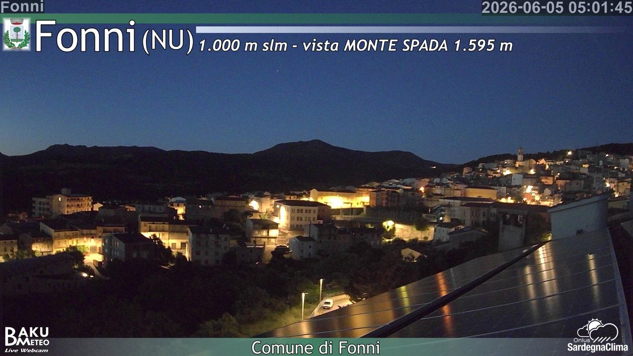 time-lapse frame, Fonni webcam