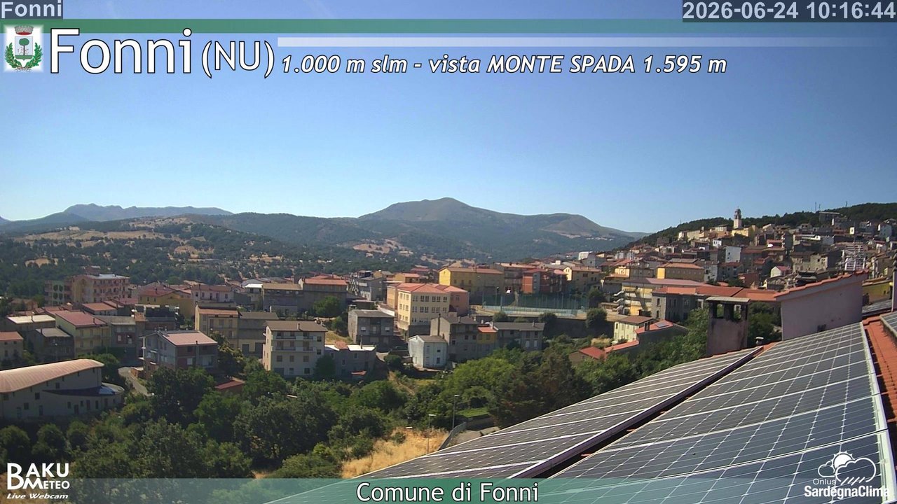 time-lapse frame, Fonni webcam