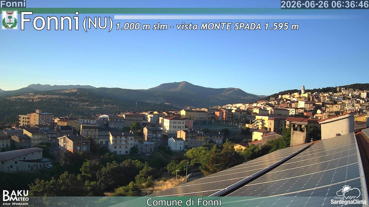 time-lapse frame, Fonni webcam