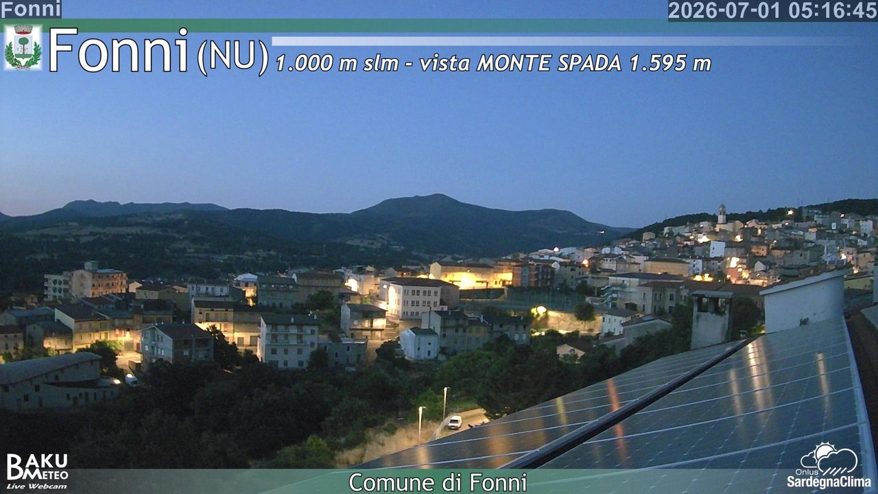 time-lapse frame, Fonni webcam