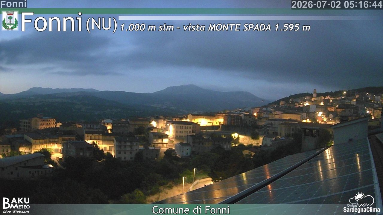 time-lapse frame, Fonni webcam