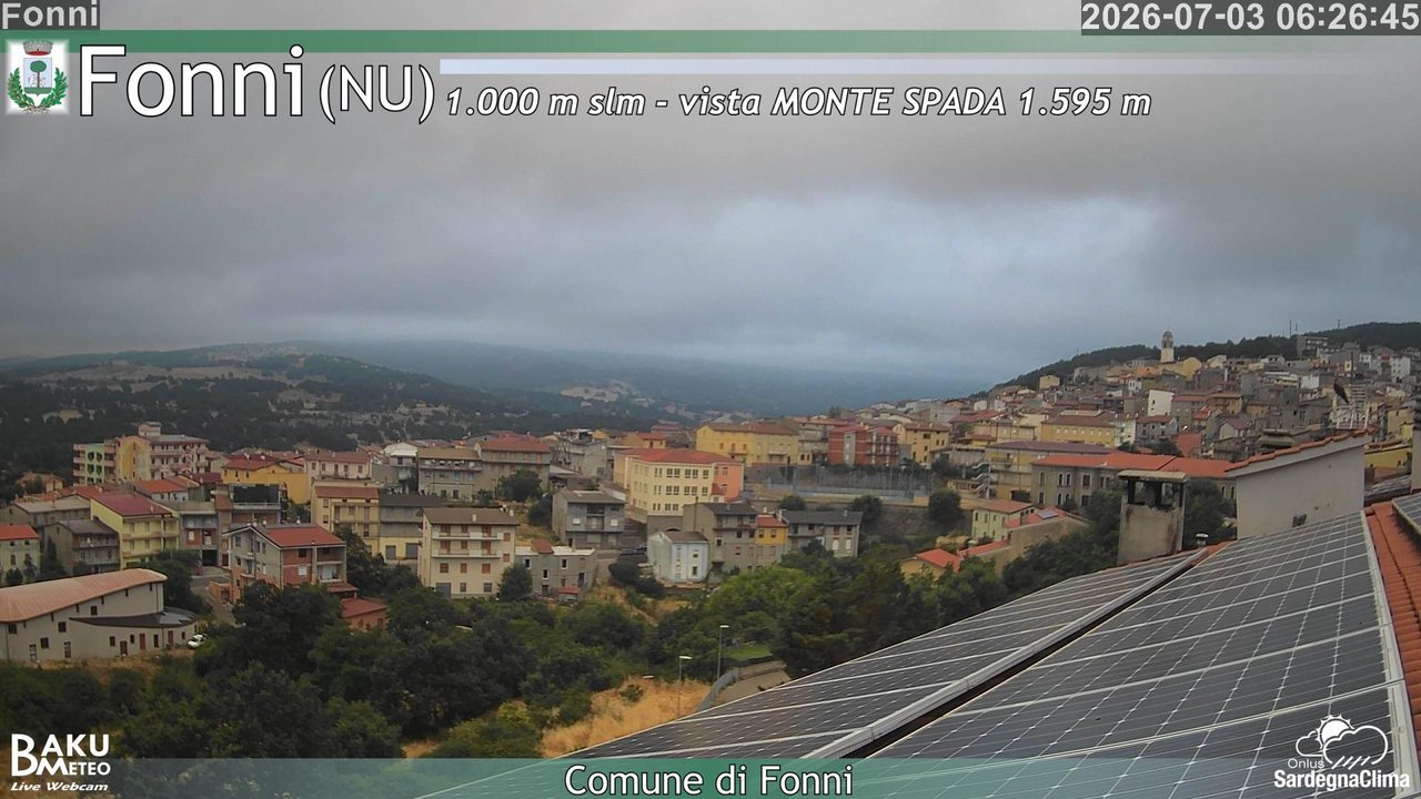 time-lapse frame, Fonni webcam