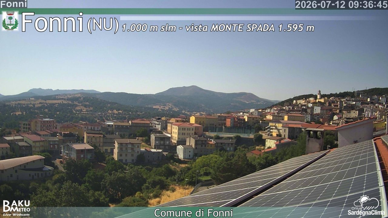 time-lapse frame, Fonni webcam