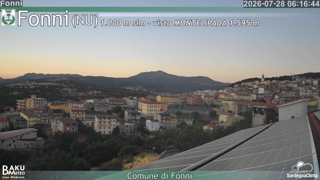 time-lapse frame, Fonni webcam