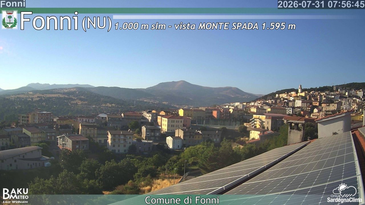time-lapse frame, Fonni webcam