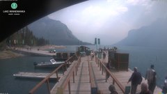 view from Lake Minnewanka on 2026-07-24