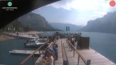 view from Lake Minnewanka on 2026-07-25