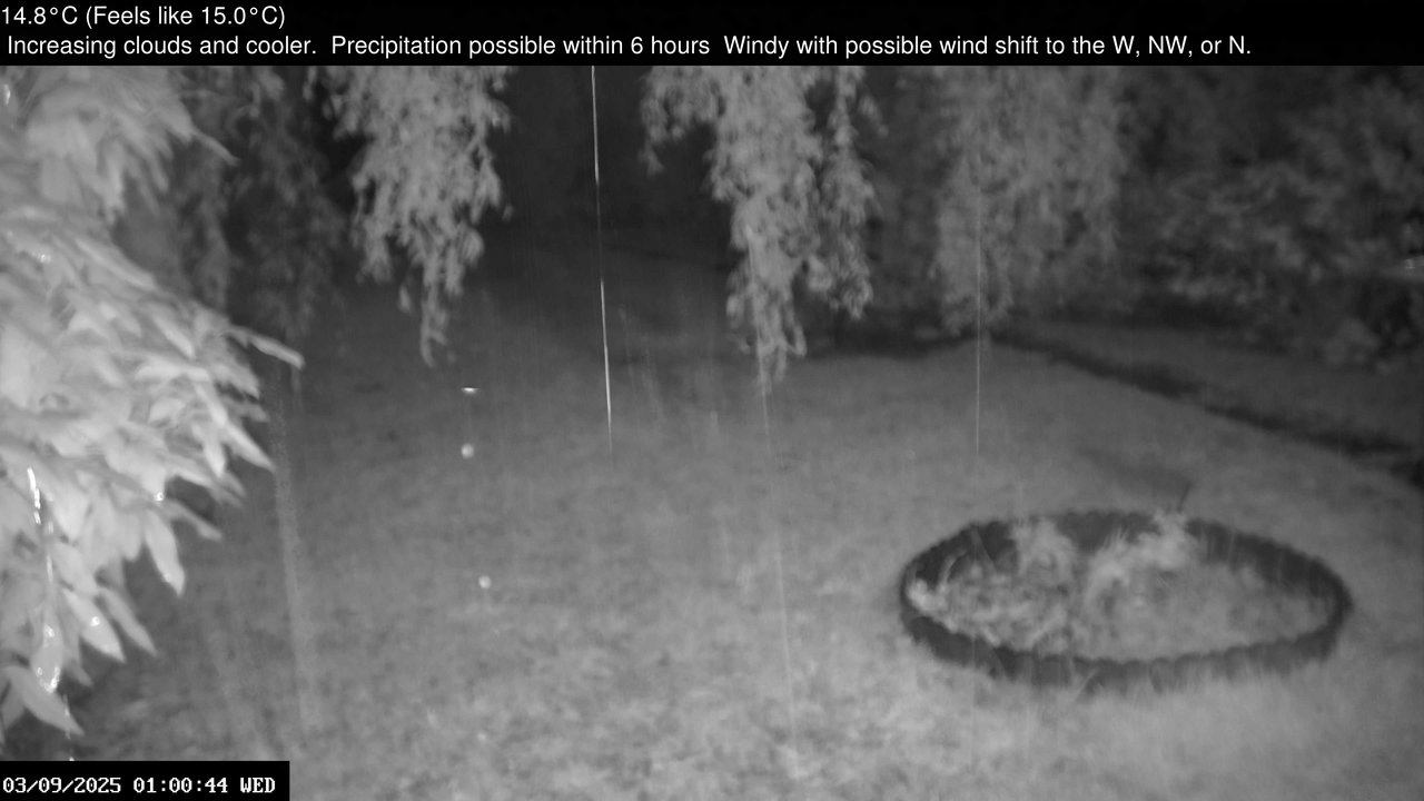 time-lapse frame, Wembury, Devon. Garden Zoom Cam webcam