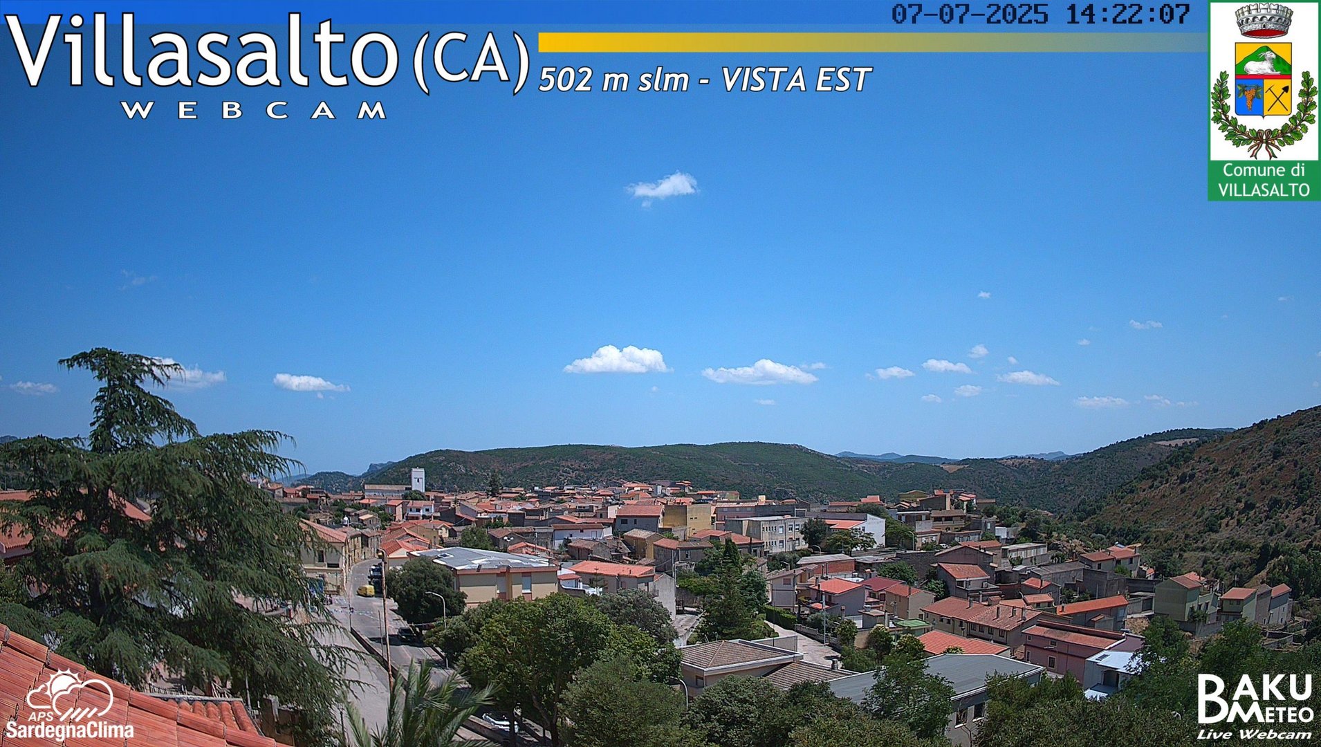 time-lapse frame, Villasalto Comune webcam