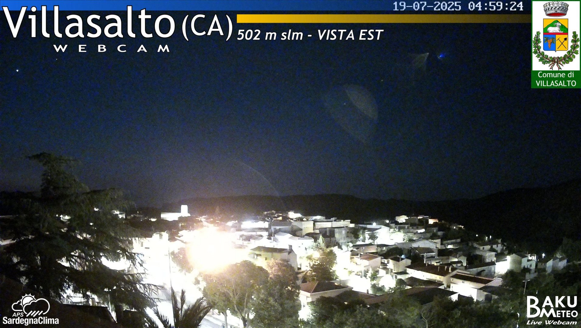 time-lapse frame, Villasalto Comune webcam