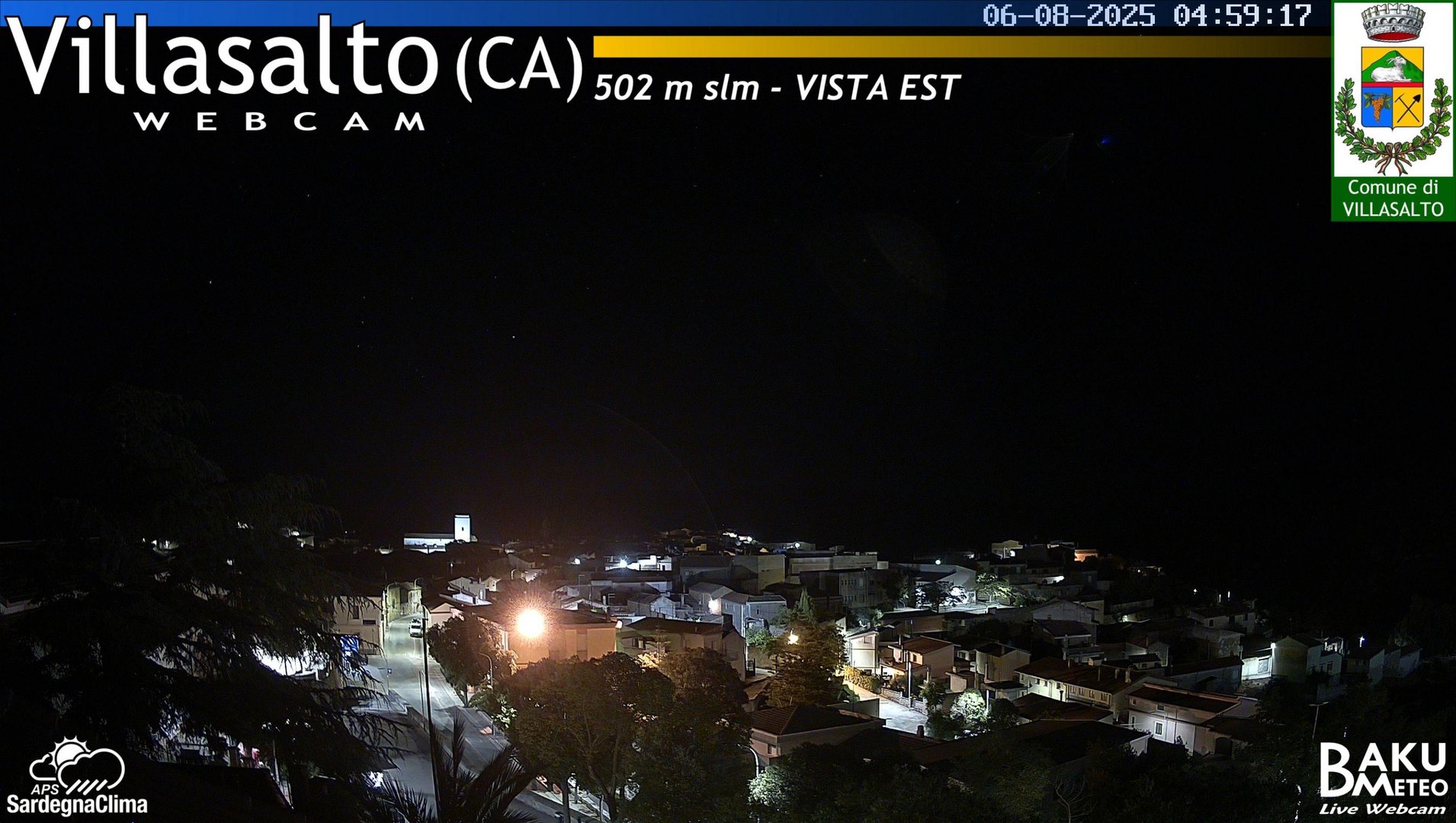 time-lapse frame, Villasalto Comune webcam